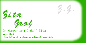 zita grof business card